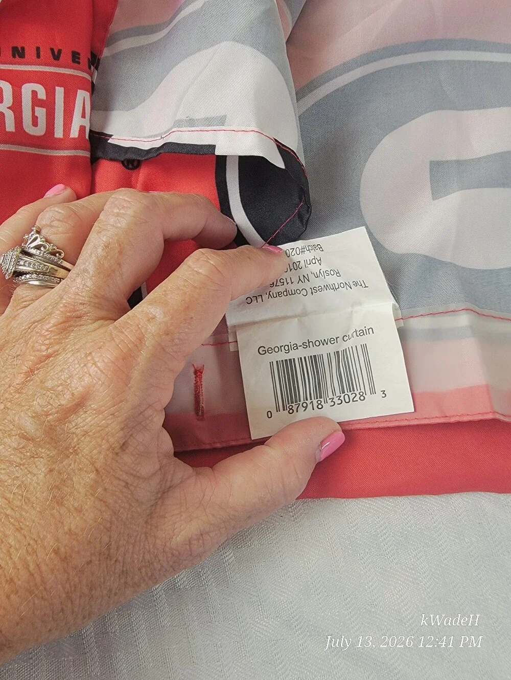 Georgia BULLDOGS Shower Curtain Official